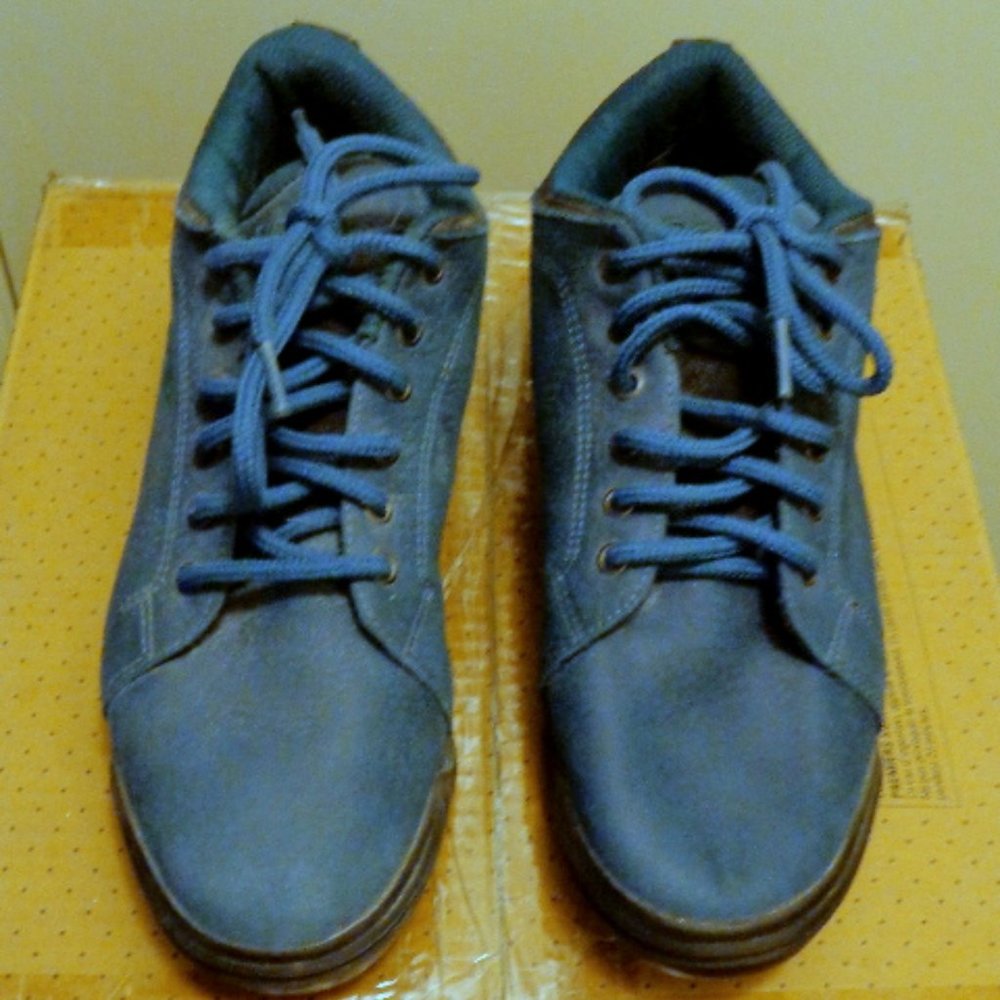Womens Blue Green Leather Reebok Hiking Boot Shoes - 8.5M EUR 39